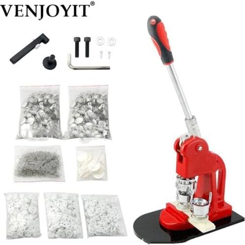 Badge Maker Machine Making Pin Button Press Cutter + Mold+1000pcs Meterial Making Pin Button +100pcs Photographic Paper+Cutter