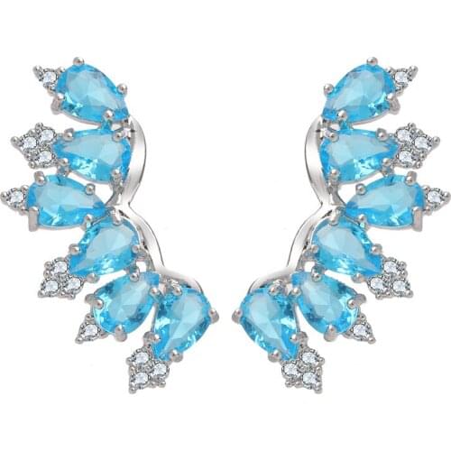 Bettyue New Fashion Arrival Charming Earring With Shiny Blue Zirconia Decoration Banquet Distinctive Jewelry Exquisite Gift