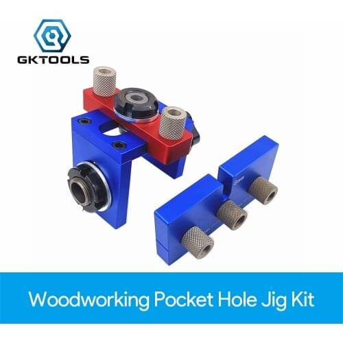 Woodworking Pocket Hole Jig Kit,Detachable Furniture Connecting Hole Puncher,Wood Vertical Drilling,Doweling Jig Locator Tools
