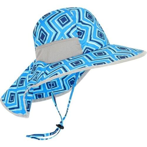 Kid Breathable Wide Brim Wide Sun Hat Summer Travel Big Beach Anti-UV Sun Protection Folding Cap for Children