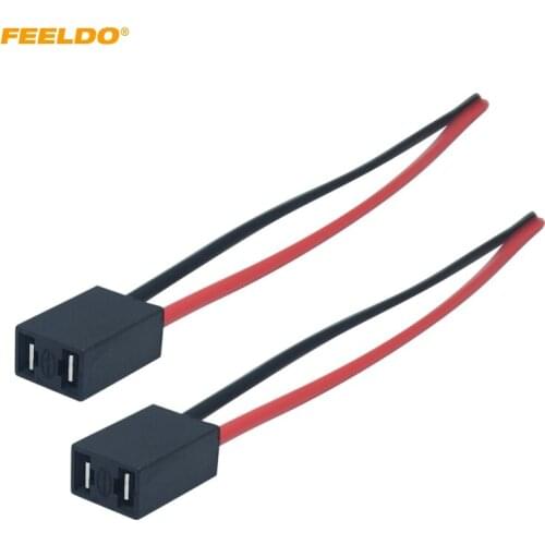 FEELDO 20Pcs Car H7 LED HID Headlight Cable Connector Plug Lamp Bulb Socket Automotive Wire Halogen Adapter Holder #MX5960