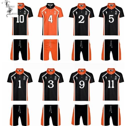 Haikyuu 3D Printing Cosplay Sport Summer Short Sleeve Polo Shirt Beach Board Pants Popular Japanese Anime Volleyball Plus Size