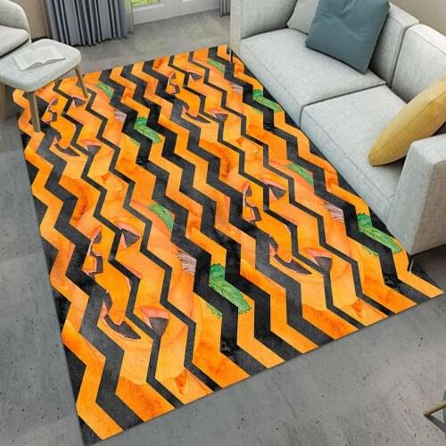 Halloween Pumpkin Door Mat Floor Carpet for Living Room Kitchen Coral Velvet Rug Absorbent Anti-Slip Doormat Fall Home Decor