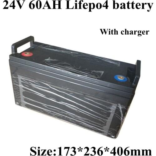 Lifepo4 24v 60ah Battery Lifepo4 Lithium Battery with BMS for 24v Electric Tricycle Fork-lift Truck VH-WPB Robot Solar Panel