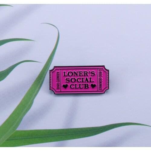 Loner Pin Lapel Brooch Anti-Social Socially Awkward Nerd