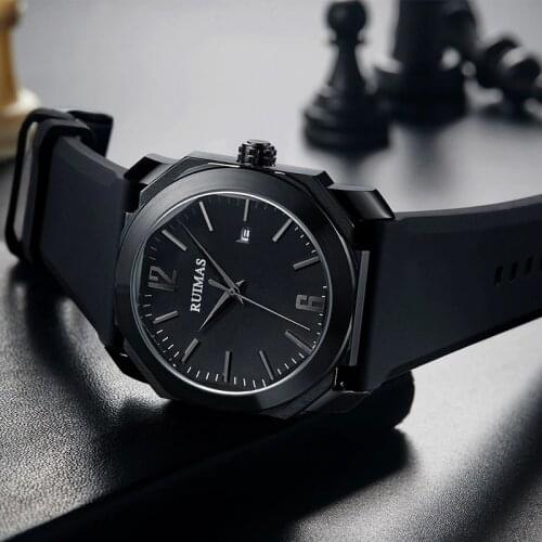 RUIMAS Watch Men Fashion Creative Japan Movement Sport Watches Silicone Waterproof Male Wrist watches Clock Relogio Masculino