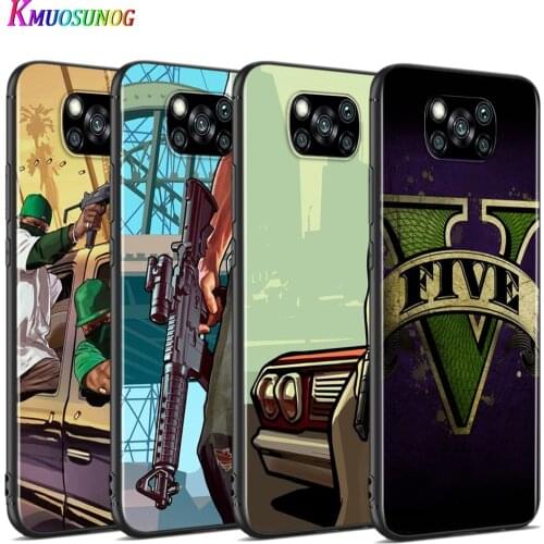 Grand Theft Auto GTA V For Xiaomi Poco X3 NFC M2 X2 F2 F3 C3 M3 F1 Pro Mi Play Mix 3 A3 A2 A1 6 5 Lite Soft Phone Case