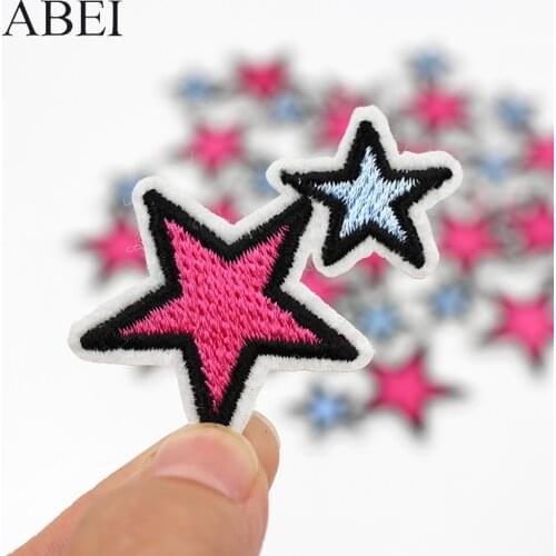 10pcs/lot Embroidered Star Patches for Kids Clothes Stickers Sewing Baby Clothing Appliques Handmade Patchwork Coats Jeans Patch