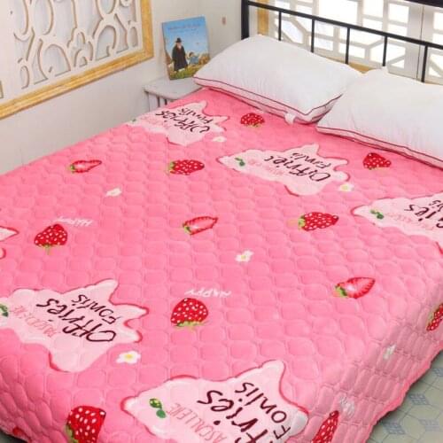 2021 New Style Warm Flannel Blankets Flower Print Sheet Sofa Throw Bedspread Pink Siesta Leisure Coverings Bed Cover/Sheet 1 Pcs