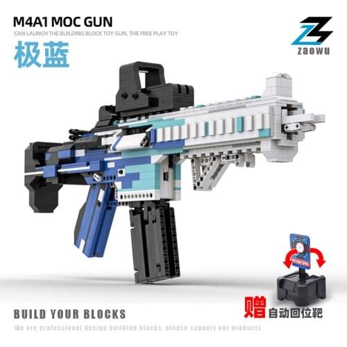 New High-technology SWAT Military WW2 Weapon M416c Building Blocks Gun can Shooting DIY Bricks Toys Boys Gift Pistol GUN Blocks