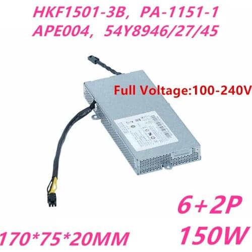 New PSU For Lenovo ThinkCentre AIO M800z M900z M8350z 150W Power Supply HKF1501-3B PA-1151-1 APE004 54Y8946 54Y8945 54Y8927