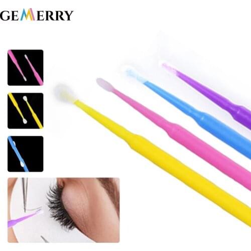 100pcs Disposable Eyelash Extension Individual Applicators Mascara Brush Micro Durable For Women Eyelash Glue Cleaning Tool