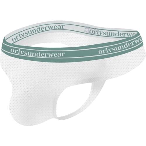 ORLVS Low Waist Sexy Men Jockstrap Gay Underwear Man Thongs Breathable Mesh Mens Underpants Cotton Belt Cueca Sissy Jockstraps G