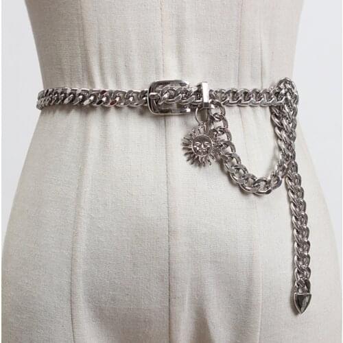 Sweater Dress Belt Metal Tassel Waistband Thin Waist Chain Womens Fashionable All-Match Decorative Shirt