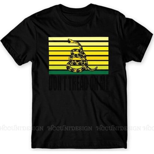 Gift Ideas For Patriotic Right Wing Cool Print Cotton T-Shirt Camiseta Hombre Don't Tread On Me USA Men Fashion Graphic T Shirts