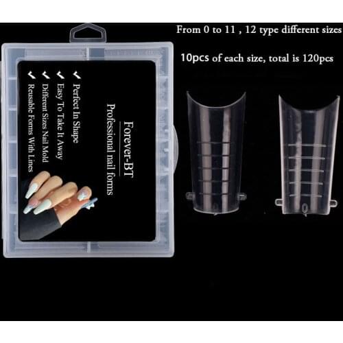 Upper Forms Poly UV Gel Quick Building Extended False Mold Tips DIY Art Decorations Straight Dual Forms