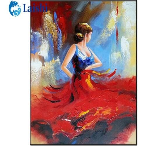Full square/Round Diamond embroidery Abstract graffiti dancing woman diamond Painting Rhinestone Of picture Mosaic Diamond