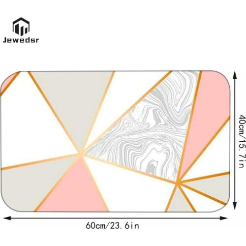 Modern 3D Marble Kitchen Mat Home Entrance Doormat Hallway Bedroom Living Room Decoration Floor Carpet Balcony Bathroom Long Rug