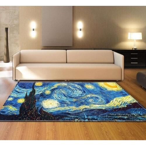 Home Decoration large Rugs 3D oil painting Carpets Kids Room Play Mat Flannel Memory Foam Area Rug Carpet for Living Room