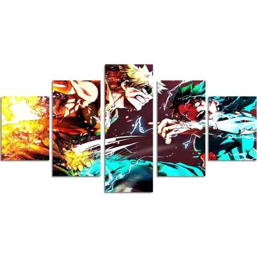 Japanese Anime Picture Canvas Printed Painting My Hero Academia Wall Art Poster for Living Room Decor No Frame