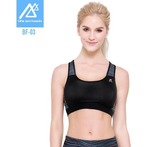 Life On Track Women Fitness Bra For Gym Shakeproof Underwear Push Up Seamless Top Bras