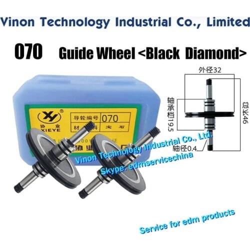 070 Black Diamond Guide Pulley (1 Pair=2PCS) XieYe Brand Parts OD. 31.5mm, Axis dia. 4mm, Total length 45mm.High Precision Guide