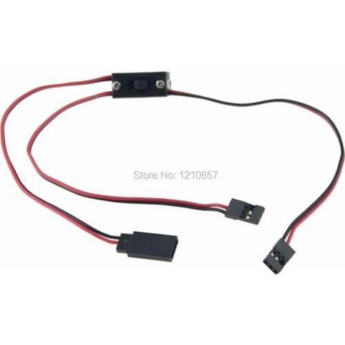 1PCS 3 Way Power On Off Switch RC Receiver with JR Futaba Wire Connectors Charge Lead