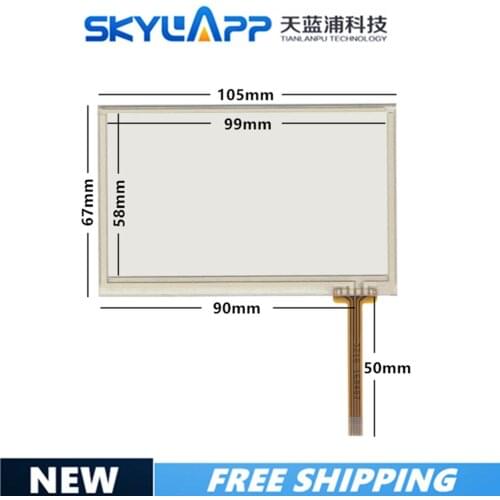 4.3inch KDT-3218 105mm*67mm 4 wire TOUCH SCREEN for gps glass touch panel 105*67