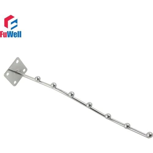 10pcs 250mm Length Wall Mounted Display Hooks 5mm Wire Dia. Clothes Towels Wall Board Hanger Display Hook for Store Supermarket