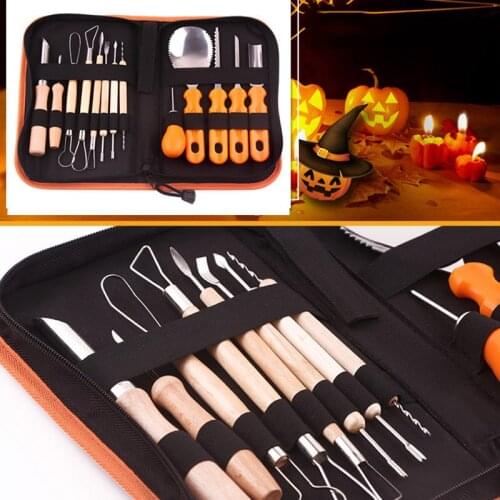 14pcs Set Pumpkin Carving Cutter Tool Kit Carve DIY Durable Reusable For Halloween Lanterns C1