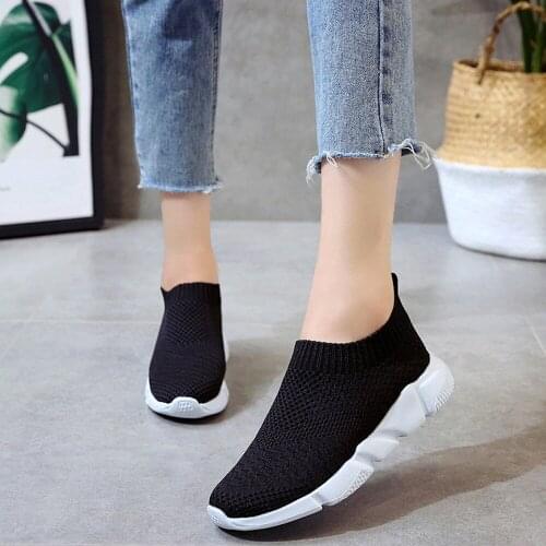2020 Women Shoes Ladies Outdoor Mesh Shoes Casual Slip on Comfortable Soles Running Sports Shoes Hot zapatos de mujer