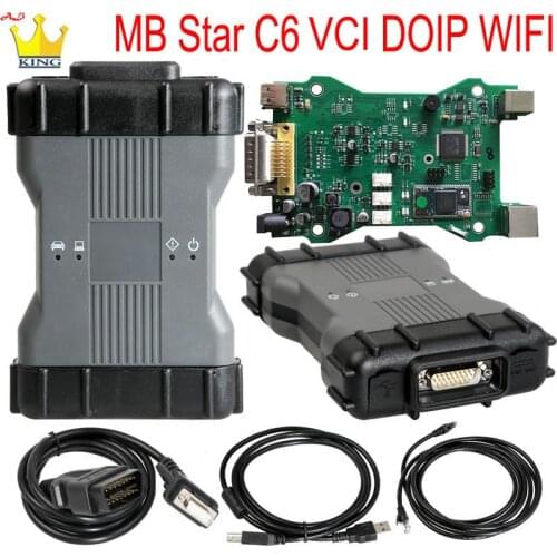 2020 New MB Star C6 Diagnosis Tool support DOIP/CAN with software HDD/SSD VCI C6 WIFI diagnosis Multiplexer vci sd connect C6