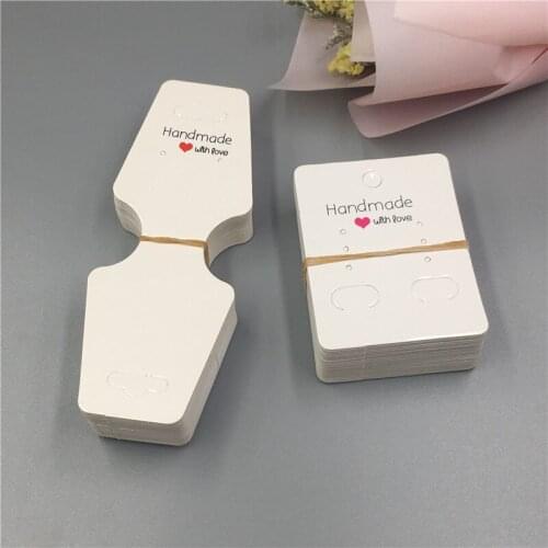 50set Handmade Earring Necklace Packaging Card Folding Jewelry Chain Pendant display Card Stud Ear drop Packing card
