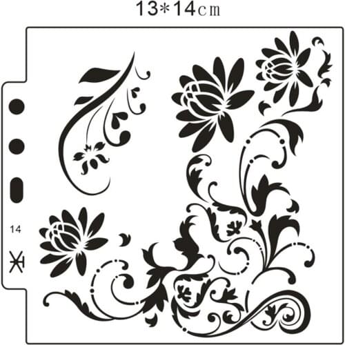 50PCS wholesale vines scrapbook stencils spray plastic mold shield DIY cake hollow Embellishment printing lace ruler