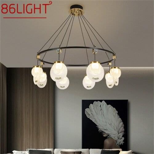 86LIGHT Contemporary Pendant Light Luxury Brass LED Lamp Fixtures For Home Dining Living Room Decoration