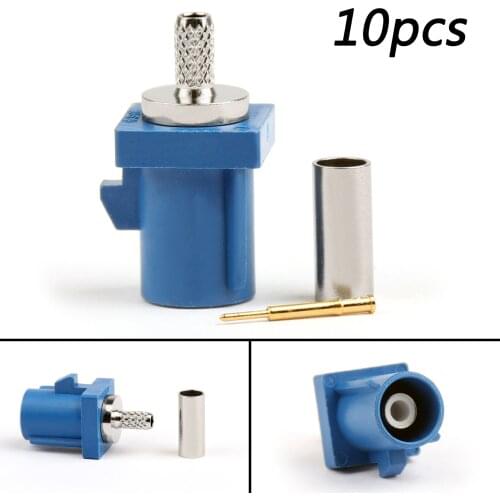 Artudatech 10Pcs Fakra-C Male Plug Navigation GPS Telematics Connector For RG316 RG174 Jack Parts