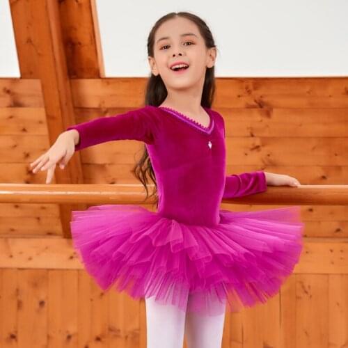 Velvet Ballet Dance Leotard For Girls Professional Ballet Tutu Dancing Dress Fairy Costume Stage Wear Bailarina Unitard JL1981