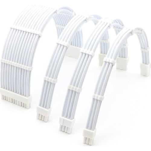 Basic Extension Cable Kit - 180 Degree ATX 24Pin/ CPU 8Pin, GPU 8Pin/ 6Pin Power Extension Cable