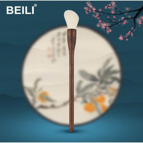 BEILI Natural Walnut wood A Class Goat Hair Professional Face contour Blusher Long handle Makeup Brushes New arrival