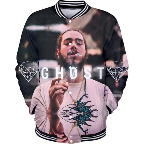Post Malone Baseball uniform Women spring Casual Harajuku Leisure HIP HOP Post Malone Baseball Jackets clothes for men