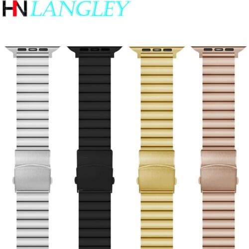For Apple Watch Bands Chain Stainless Steel Strap for Apple SE Link Bracelet 38mm 42mm 40mm 44mm Band 5/4/3/2/1