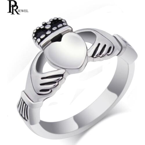 Claddagh Ring Stainless Steel Heart Wedding Band Made in Ireland