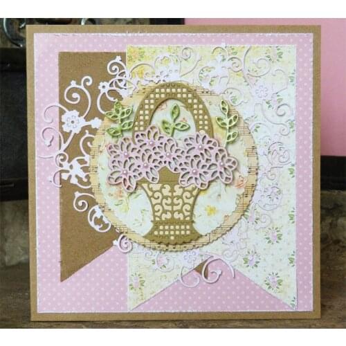 Flower Basket Metal Cutting Dies Stencils for DIY Scrapbooking Decorative Crafts Supplies Embossing Paper Card Making New 2018