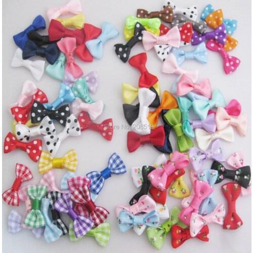 FZNNGO Small Ribbon Bowtie for Children Clothes Headwear Ornament 100 Pieces About 3CM Long DIY Supplies