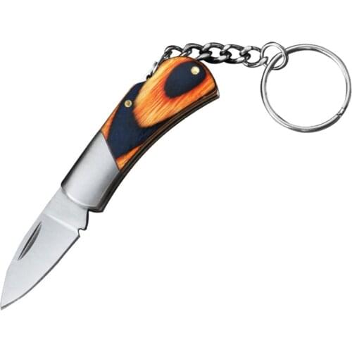 Pocket Mini Blade Fold Key Ring Portable Outdoor Camping Knife Keychain Peeler