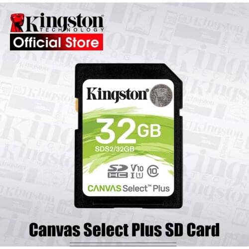 Kingston Canvas Select Plus Memory Card 128GB U3/U1 SD Card 32GB 128GB 64GB 256GB 512GB Flash Card SD Memory for HD 1080p and 4K