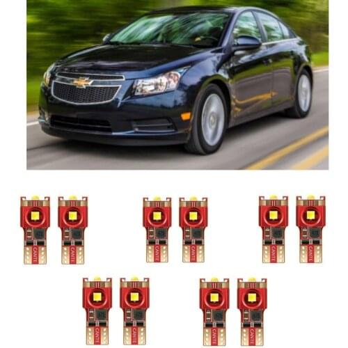 10pc w5w Car LED lighting For chevrolet cruze captiva interior light kit