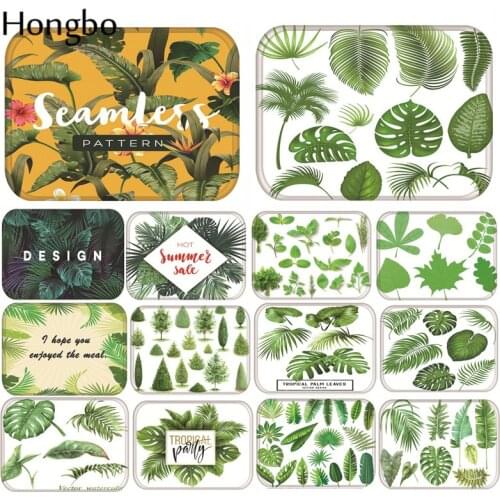 Hongbo Tropical Leaves Plant Printed Anti-slip Floor Mat Outdoor Rugs Front Door Mats Kitchen Mat for Living Room