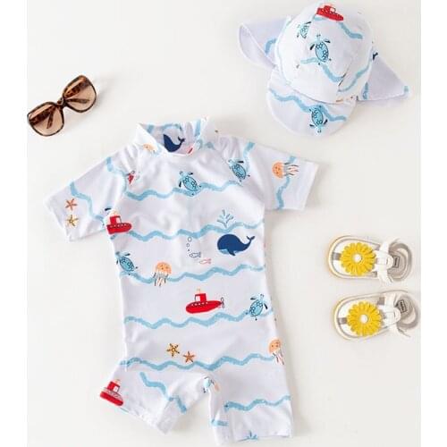 Sailing Boat Swimsuit Girl Children Girls Swimming UV Protection Child Bathing Clothes Beach Wear Baby Boy Swimwear Pineapple