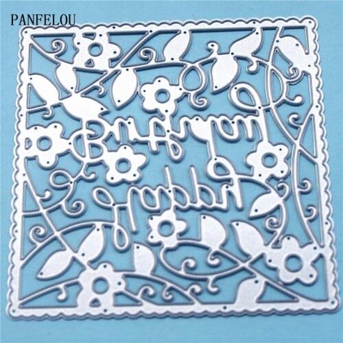 PANFELOU Metal craft Flower wicker basket paper die cutting dies for Scrapbooking/DIY Easter wedding Halloween Greeting cards
